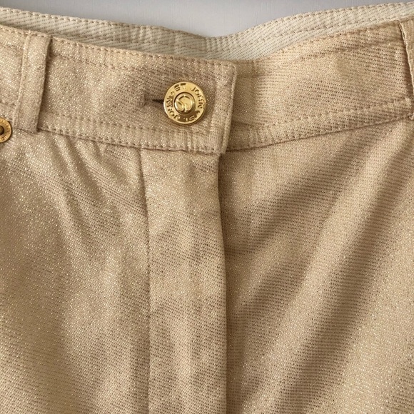 St. John Sport Gold Yellow Straight Leg Pants 6 - Picture 7 of 11